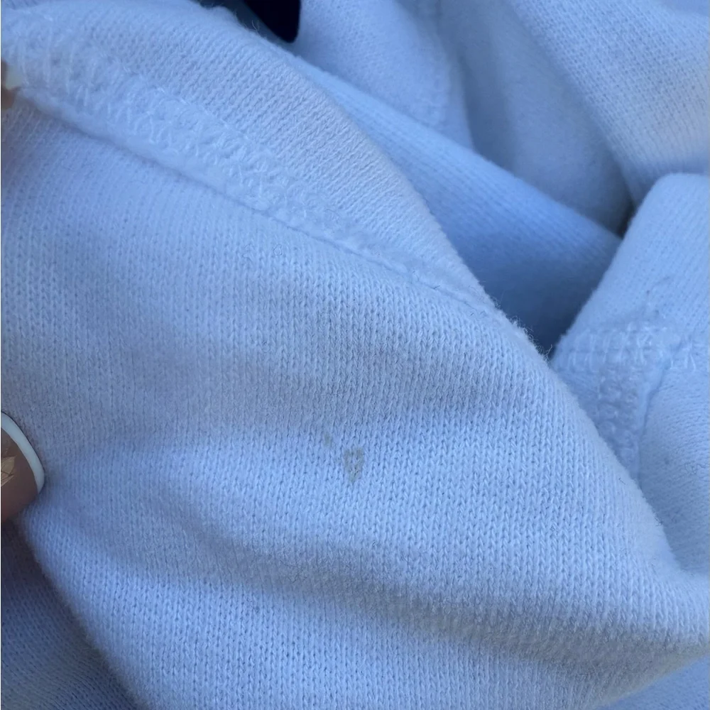 Y2K Abercrombie & Fitch Oversized White Zip Up Hoodie Sweatshirt Women’s Large - Picture 9 of 9